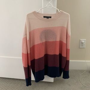 Skull Cashmere pink and navy sweater
